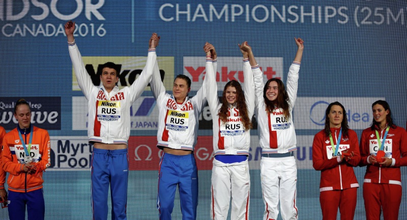 Мария Каменева завоевала «золото» в смешанной эстафете 4х50 м вольным стилем
